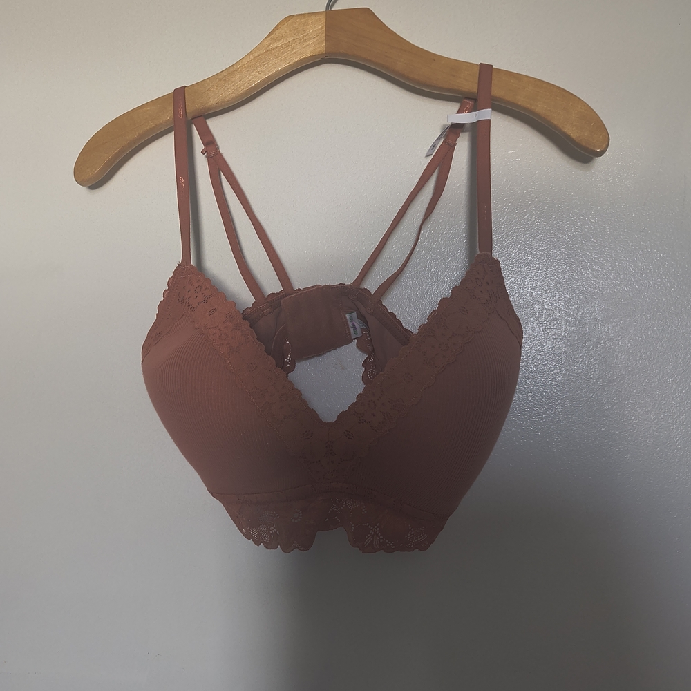 aerie“Dusty rose, new without tags”  Lace Trim Bralette in Rusty Terracotta